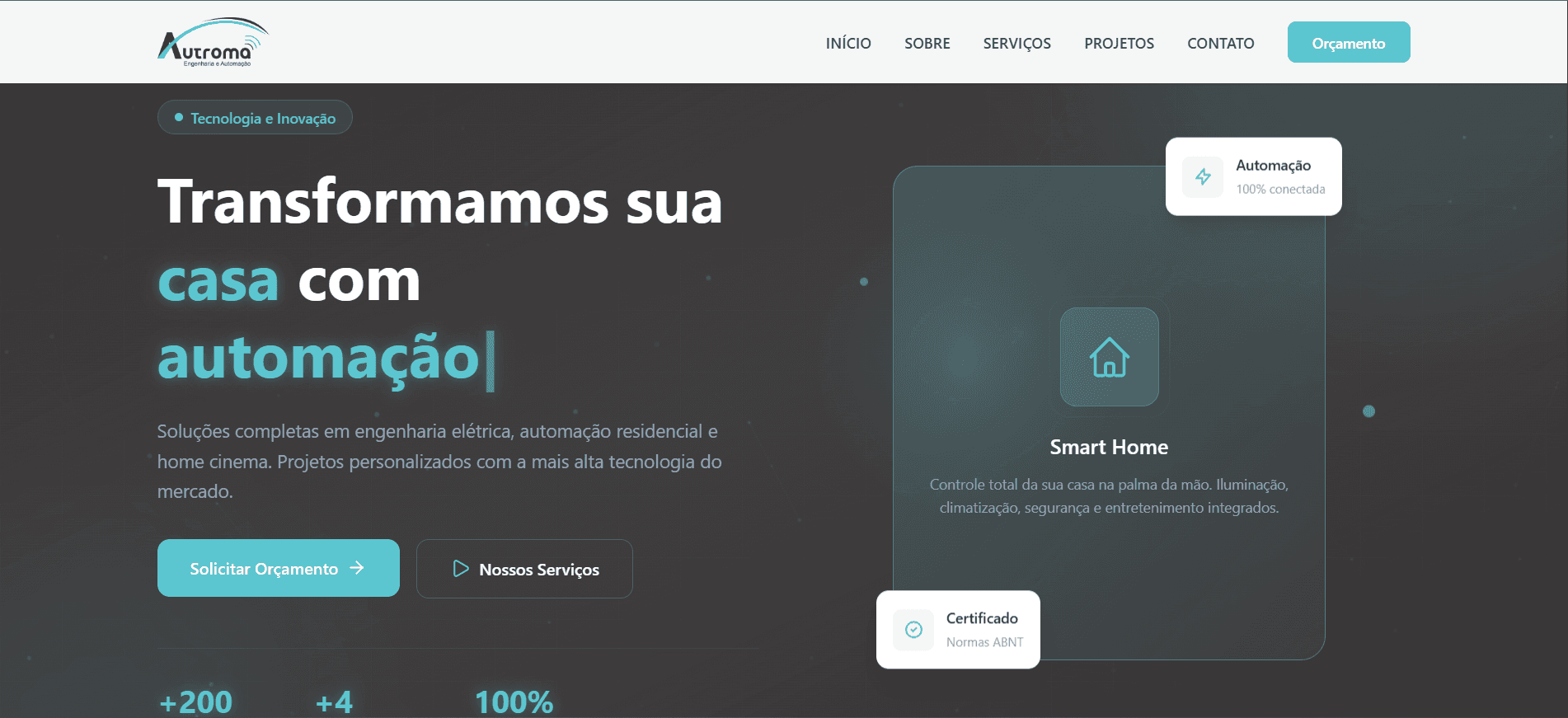 Captura de tela 1 do sistema Autroma Engenharia